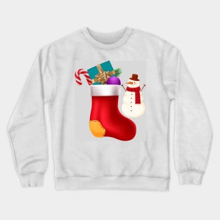 Christmas  Snowmen With Shocks Crewneck Sweatshirt